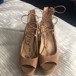 Sam Edelman Harriet Camel Suede Sandals